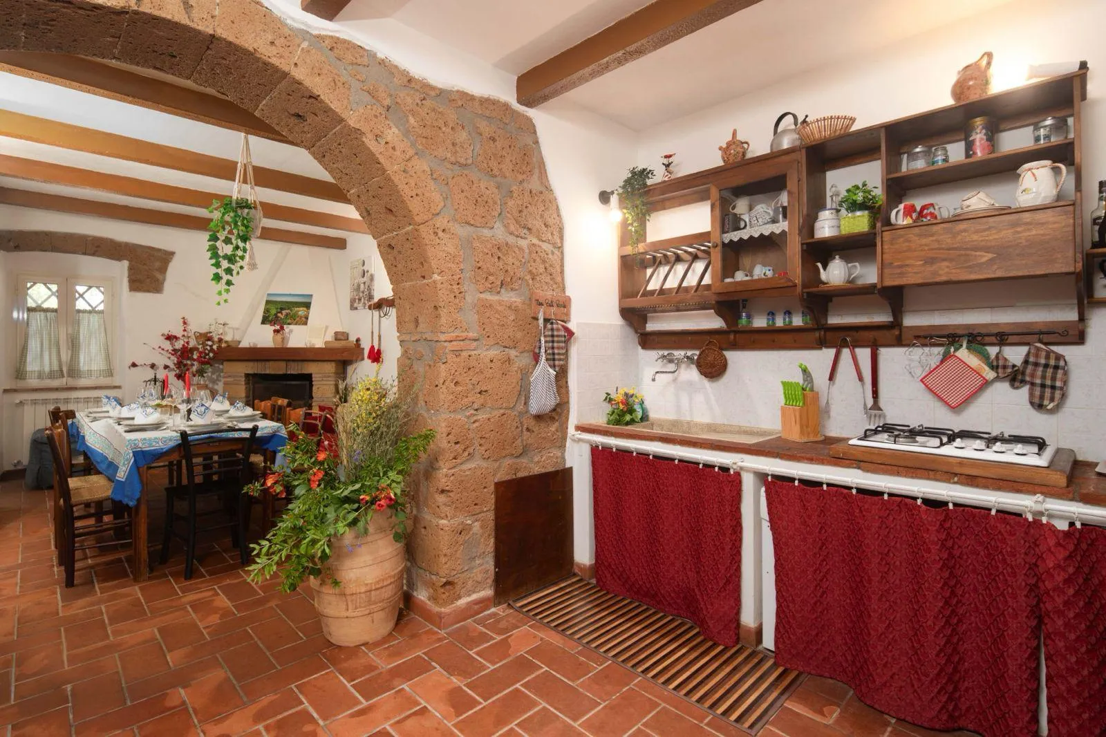 L'angolo cottura attrezzato de La Caciaia